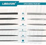 LIBRATON Needle File Set 14PCS Diamond & Carbon Steel Files with Wire Cutter view 2