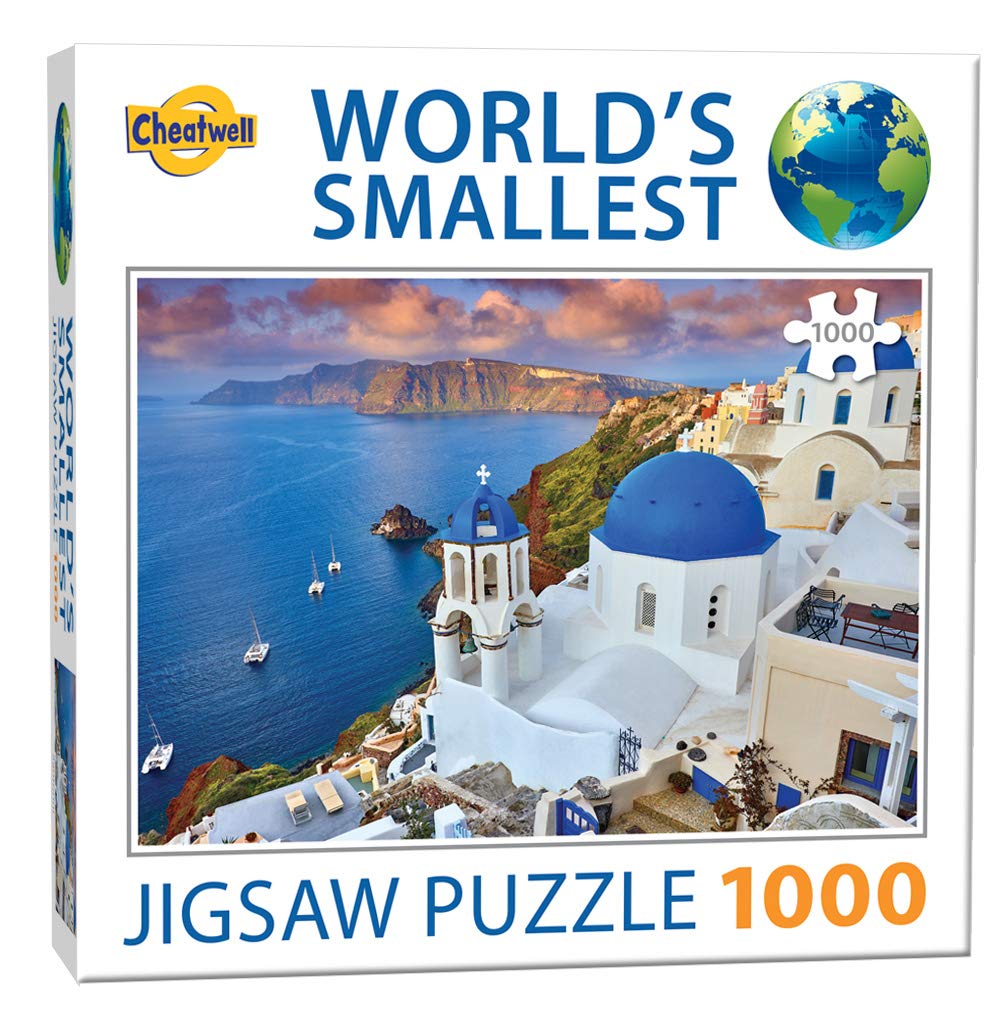 Cheatwell Games 13978 Puzzle World's Smallest 1000 Piece Jigsaw Santorini — image 1