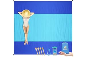 BYDOLL Nylon Beach Blanket Waterproof Sandproof Oversized 7'x7' Suits 1-5 Adults Sand Free Extra Large Blanket Lightweight Soft Picnic Mat for Beach Travel Camping