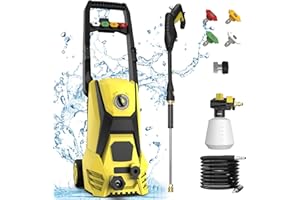 SEN-QII Electric Pressure Washer - 4200PSI Electric Power Washer with 20FT Hose, 35FT Power Cord, 4 Nozzles, High Pressure Washer for Cars, Fences, Patios, Driveways