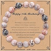 70th Birthday Gifts for Her Friend Wife Grandma Sister Bead Bracelet for Mom Natural Stone Bracelets for Women Coworker for 70 Year Old Woman