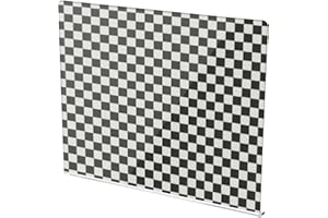 Nesatuwa Checkered Black White Acrylic Cutting Board with Counter Lip, Clear Non-Slip Cutting Board for Kitchen Countertop 16