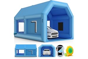 LVAOSTT Paint Booth, Inflatable Paint Booth Portable Spray Booth Tent with Air Blowers and Double Layer Air Filter System for DIY Car Truck Motorcycle Part Painting