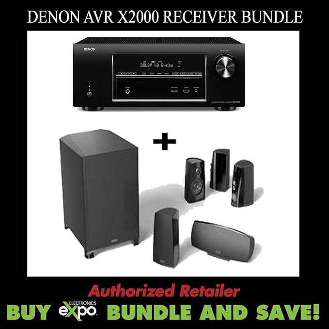 Amazon.com: Denon AVR-X2000 7.1-Channel Receiver & Definitive Tech ...