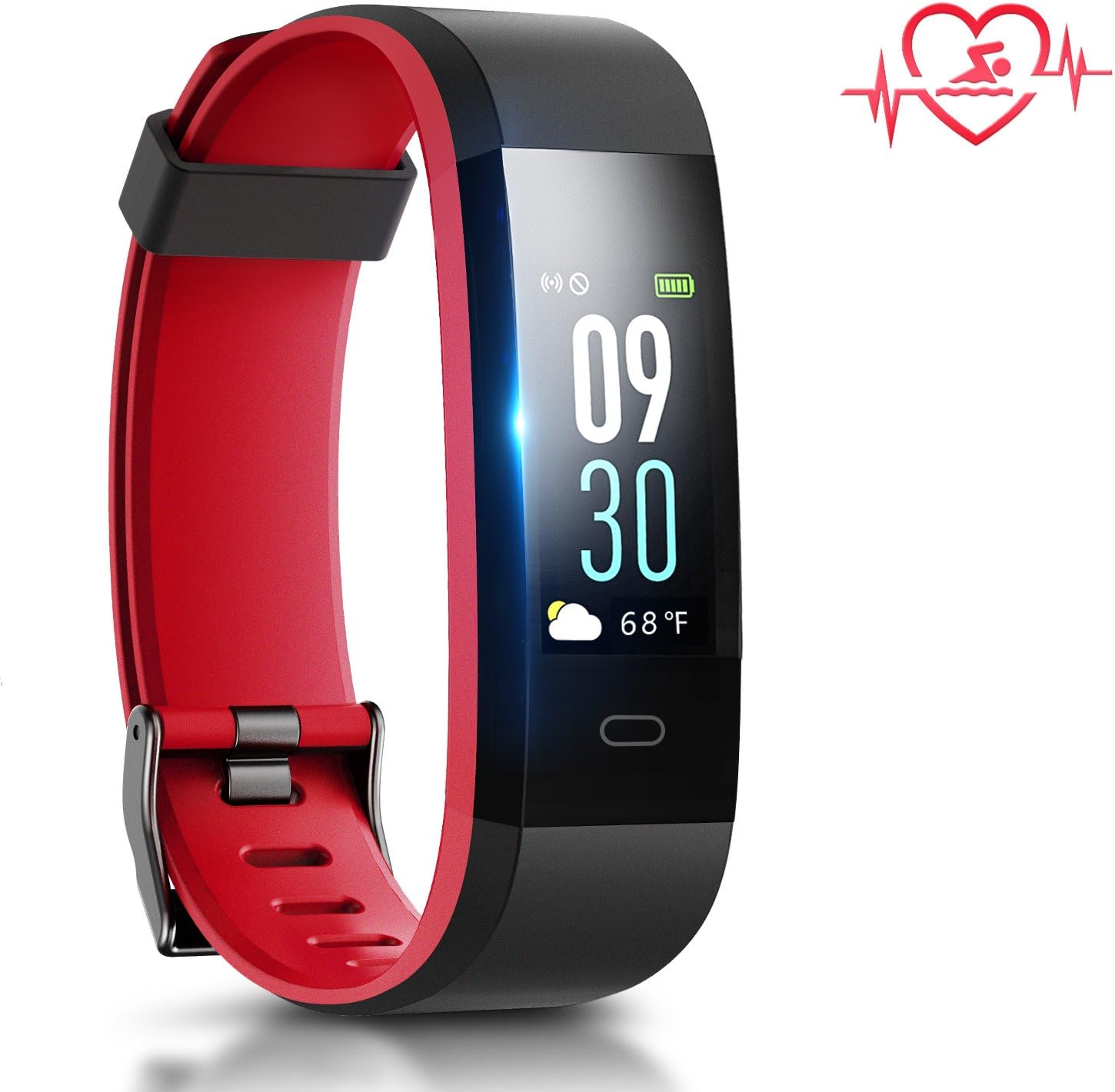 Fitness Tracker, Coffea Color Screen Activity Tracker with Heart Rate Monitor, Waterproof Fitness Watch Smart Bracelet with Pedometer Step Counter Calorie Counter for Android and iOS