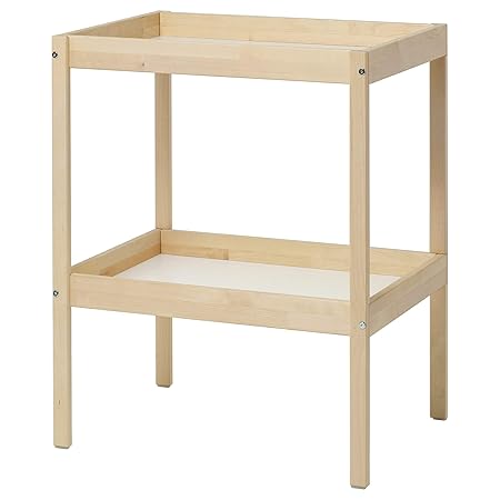 Ikea SNIGLAR Changing Table, Birch, White, 72x53 cm (28 3/8x20 7/8)