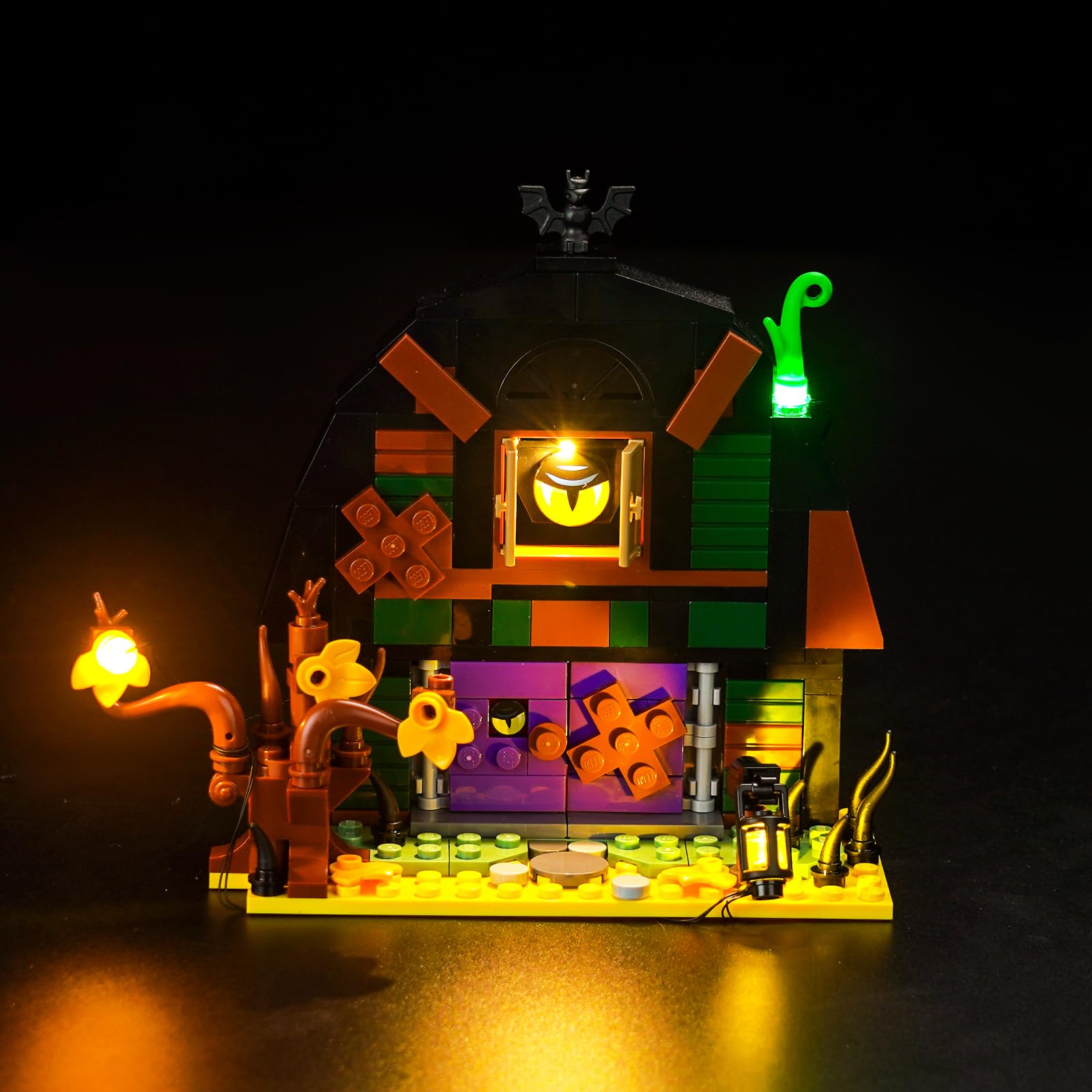LocoLee Led Light Set Compatible with Lego Halloween Barn Led Decoration Lighting Kit Compatible with Lego 40721 Building Blocks Model,Only Lights Set,No Model — image 1