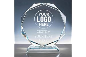 Spricoz Personalized Trophy Award - Custom Crystal Awards and Trophies - Plaques Personalized Engraved - Thank You Gifts - Em