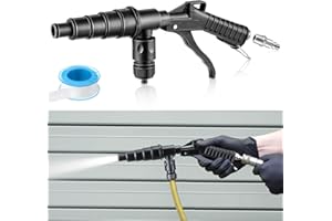 Gulfmew Coolant System Flush Gun, Lever Action Heater Core Flush Kit, Radiator/Cooling System Flusher, Air and Water Combo Flushing Set with Nozzles for 19-40 mm Hoses