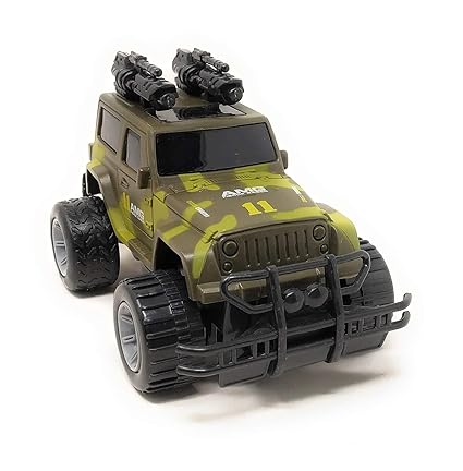 Akrobo Friction Toy with Light & Music Milatary Vehicle for 2 Year 3 Year Kids