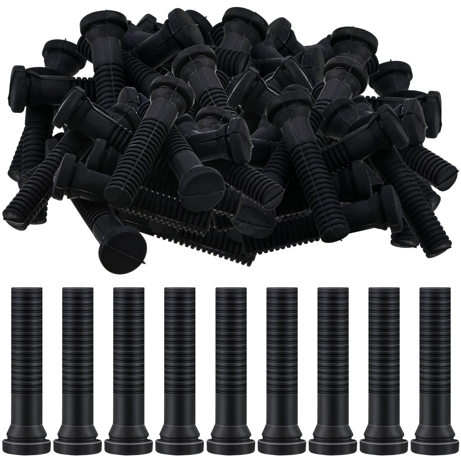 Photo 1 of Frienda 150 Pcs Chicken Plucker Fingers for Machine Black Rubber Plucker Fingers Hair Removal Suit 3/4 Inch Holes for Chicken, Duck, Quail, Goose, Poultry Feather Plucking Attachment