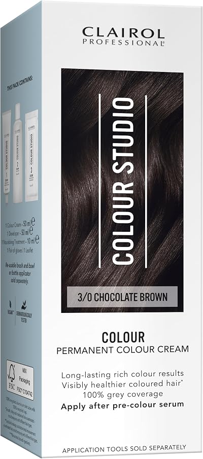 Clairol Colour Studio Permanent Colour Cream Chocolate Brown 3/0 50ML