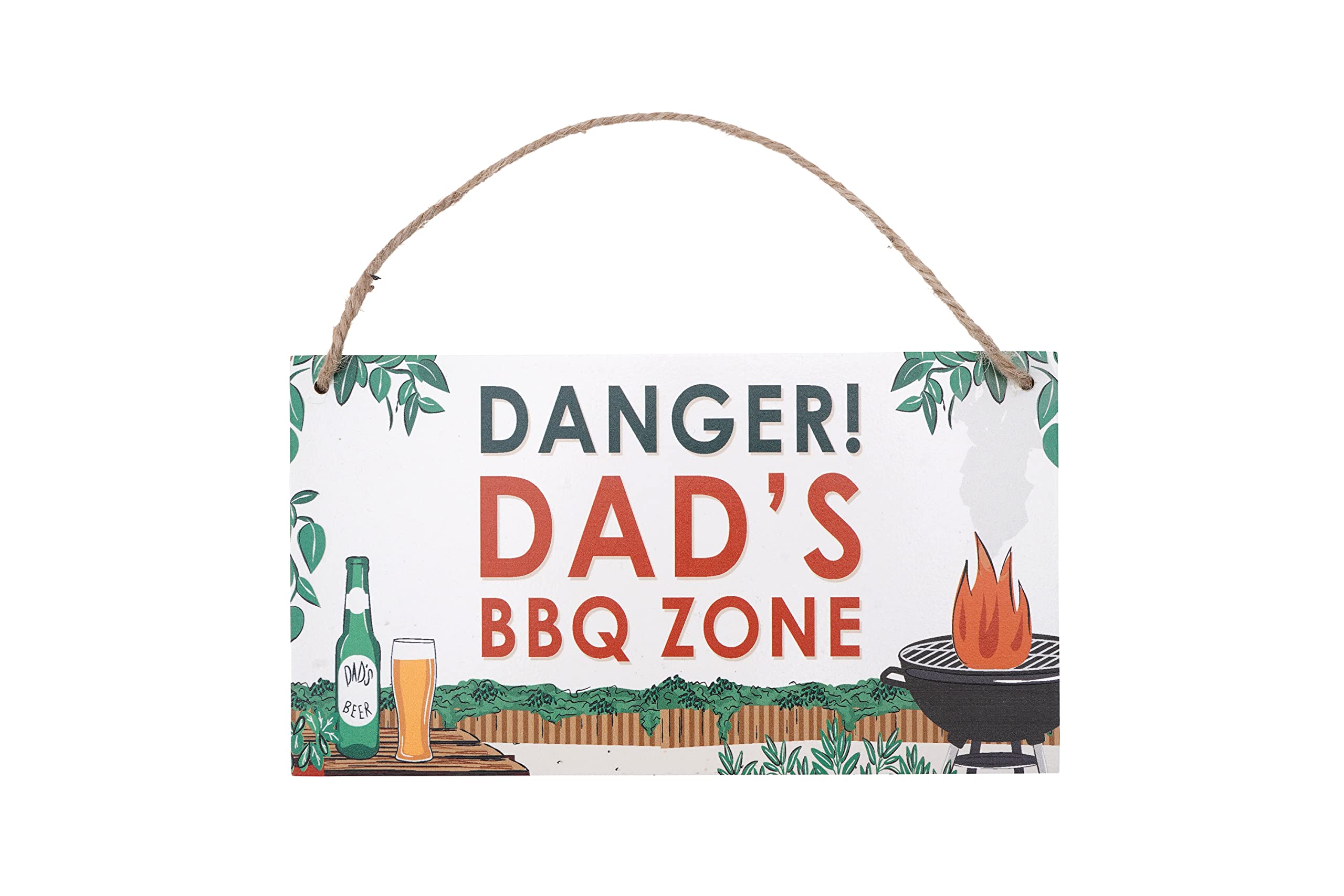 CGB Giftware | Dad’s BBQ Zone Garden Hanging Sign | Gift For Him | The Potting Shed Range | GB07046