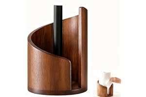 Mountain Paper Towel Holder, 2026 New Wooden Mango Wood Stand with Iron Base, One-Handed Operation, Fits Jumbo Rolls, Modern 