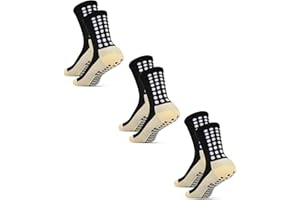 Jerucars Kids Grip Soccer Socks Anti Slip Football Athletic Sports Crew Socks for 8-12 Years Youth Boys Girls