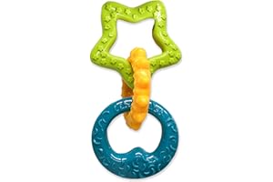 Nylabone Teething Rings Puppy Power Chew Toy for Puppies, Soothing Puppy Teething Bone, Enrichment Toy for Puppies, Bacon Flavor, Small Dogs - Up to 25 Ibs, 1 Count