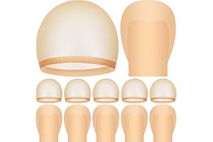 Seifar 2/4/6/8/10 Pcs Latex Bald Caps With Head Wig Caps Adult Men Women Costume Accessory for Theme Halloween Cosplay Makeup