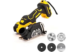 Cordless Cut Off Tool compatible with Dewalt 20V MAX Battery, DEROLT Brushless Rotorazer Saw, Compact Tile Cutter 10,000RPM, 5 Saw 3” Blades for Wood, Metal, Tile and Plastic (Bare Tool Only)