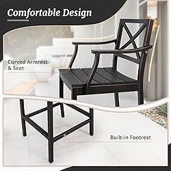 Cozyman Outdoor Bar Height Table and Chairs Set, 3