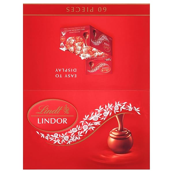 LINDT LINDOR MILK CHOCOLATE TRUFFLES, 60 COUNT BOX, 25.4 OUNCE