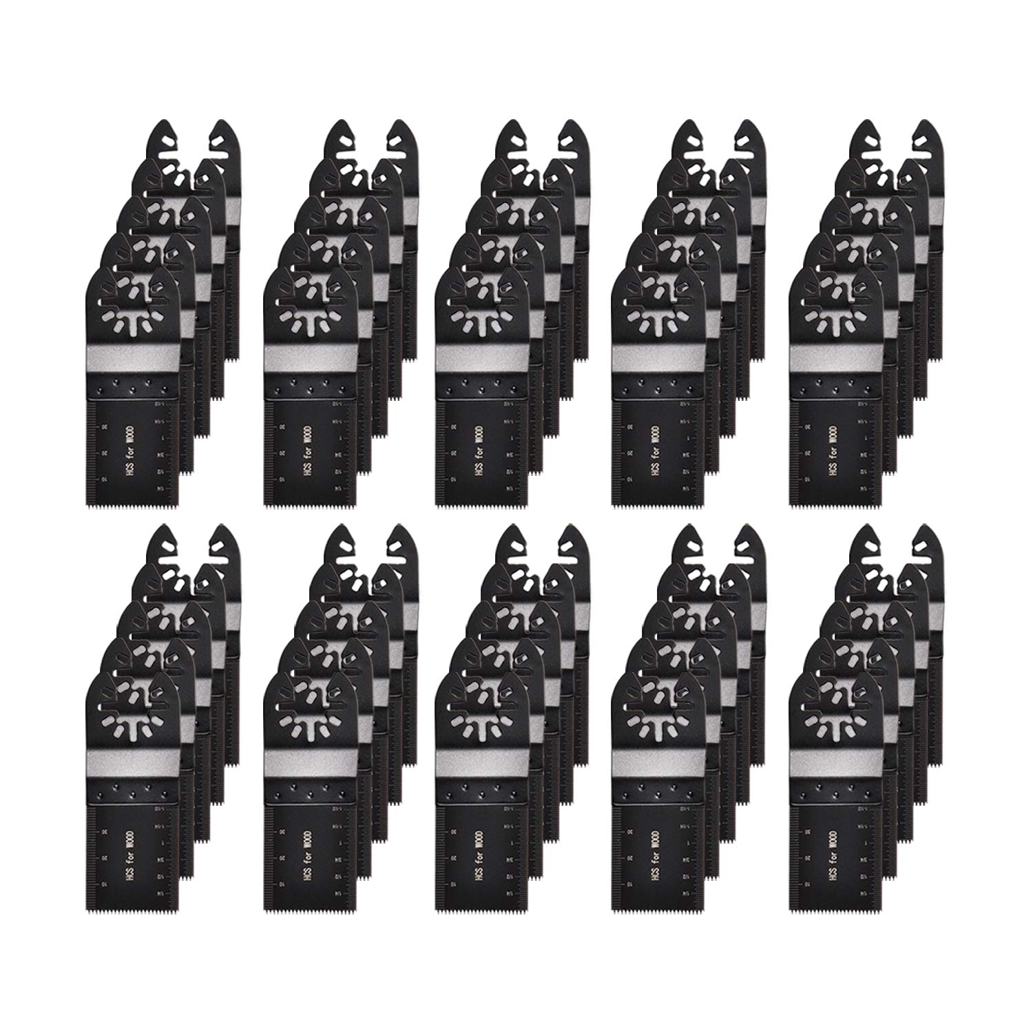 Adust 50 Metal Wood Oscillating Multi Tools Saw Blades, Multitool Accessories for Wood/Plastic/Soft Metal Cutting Fit Dewalt Tools Bosch Ridgid Milwaukee Rockwell