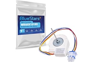 BlueStars Ultra Durable WR60X10185 Evaporator Fan Motor for G.E & Hotpoint Refrigerators - Replaces WR23X10353 WR23X10355 WR23X10364 PS1019114 AP3875639 WR60X10043 WR60X10154