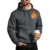Men's Sherpa Fleece Lined Hoodie Thick Pullover Hooded Winter Warm Casual Athletic Sweatshirt with Kangaroo Pocket