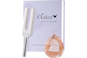 Ckakra Tuning Fork Kit,Rose Quartz Crystals Decor,2048hz Tuning fork, Meditation Mindfulness items,Zen Decor,Retirement Gifts for Women, Lilac Gift Packages,Rose Gold