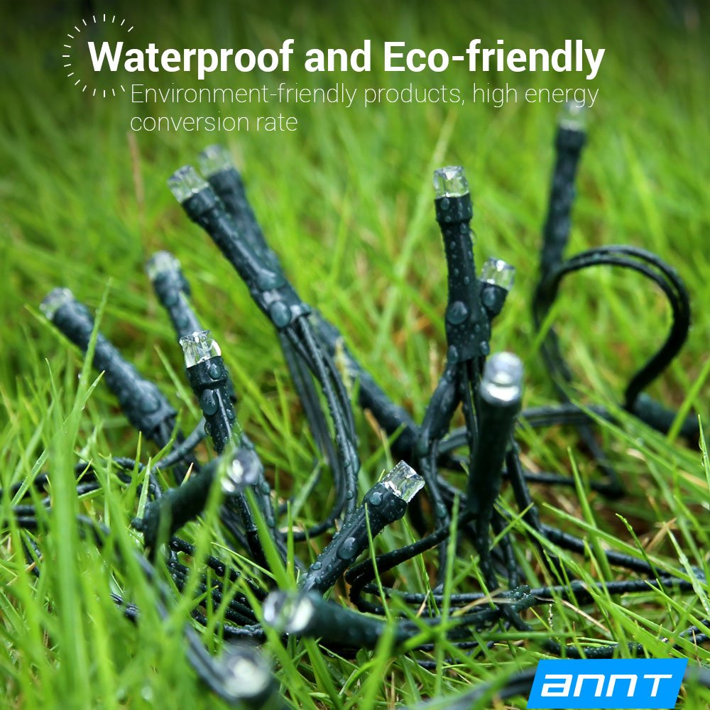 ANNT Solar Powered LED String Light, Ambiance Lighting, 55ft 17m 100 LED Solar Fairy String Lights for Outdoor, Gardens, Homes, Christmas Party (100 LED, Multi color)