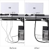 MOSOTECH Cable Tidy Sleeves 2x60" Black Cord Organizer for PC TV Computer Home view 6