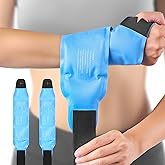 Wrist Ice Pack Wrap for Carpal Tunnel Relief, Hot & Cold Compression Brace, 2 Reusable Gel Packs, Relief for Hand Thumb Injuries, Tendonitis, Tenosynovitis, Surgery Gift for Men Women