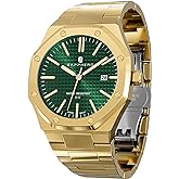 SAPPHERO Watches for Men Waterproof Men's Watch Stainless Steel Octagonal Date Quartz Fashion Clock Business Wristwatch Gift for Men Multiple Colors