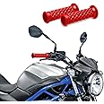 HAOBO 2Pcs Motorcycle Handlebar Grips, 7/8" 22mm 24mm Motorcycle Comfort Hand Handlebar Grip Thruster Grip, Non Slip Rubber Hand Handle Grips Dirt Bike Parts Universal for Motorcycle, Bike