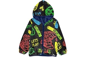 Aflyko Boys Fleece Coat Blue Zip-Up Hoodie Girls Outerwear Kids Hooded Jacket 3-10T
