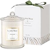 LA JOLIE MUSE Scented Candles, Santal Rosé Candles Gifts for Women, Rose Candles Luxury Jar Candle for Mothers Day Home Scented Large Natural Soy Wax Candles 70 Hours Long Burning 10 oz