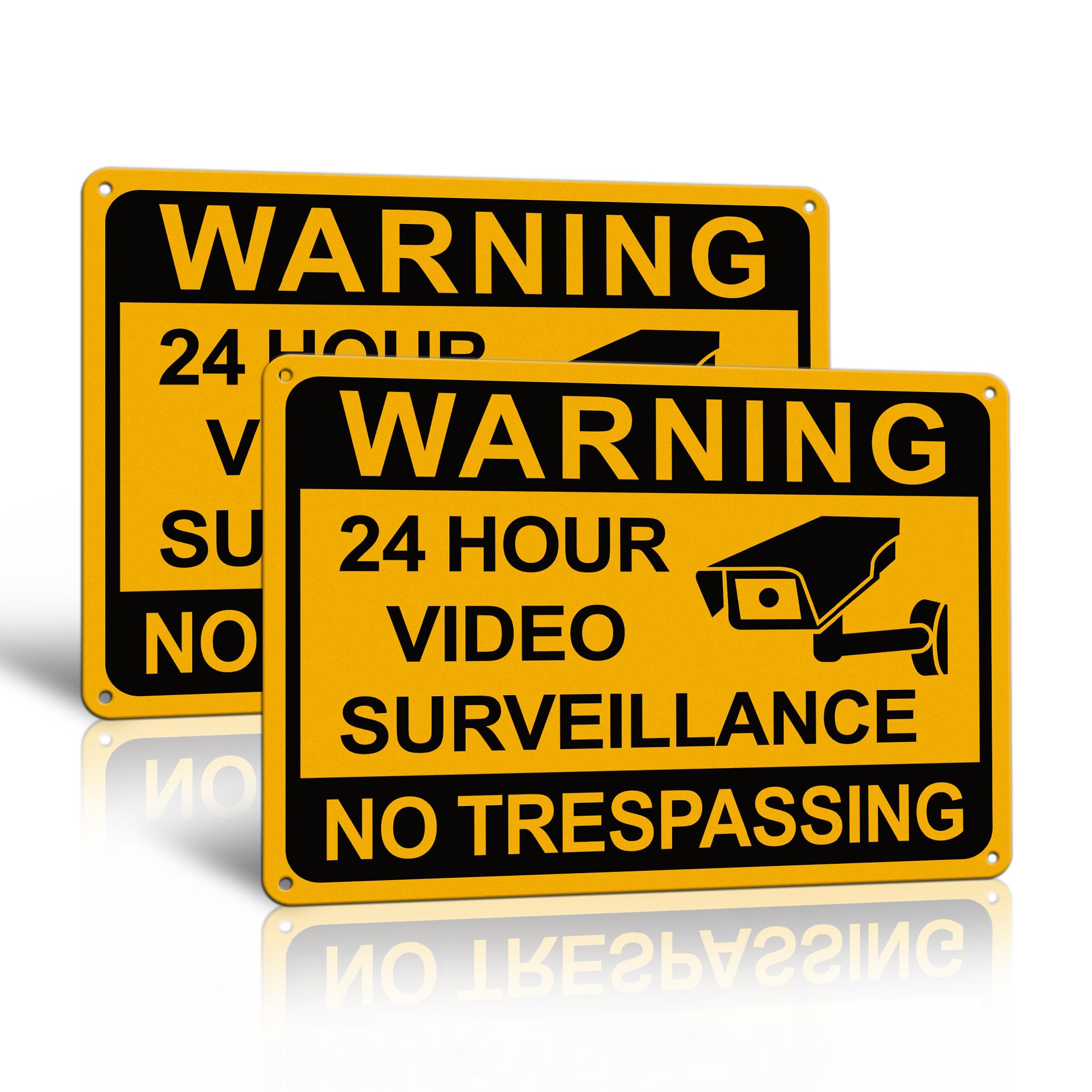 TAKULA Cctv in Operation Sign-No Trespassing Signs,25 * 18CM Cctv No Trespassing Sign,Ideal for Warning Signs to Prevent Trespassing on Private Property|Pack of 2