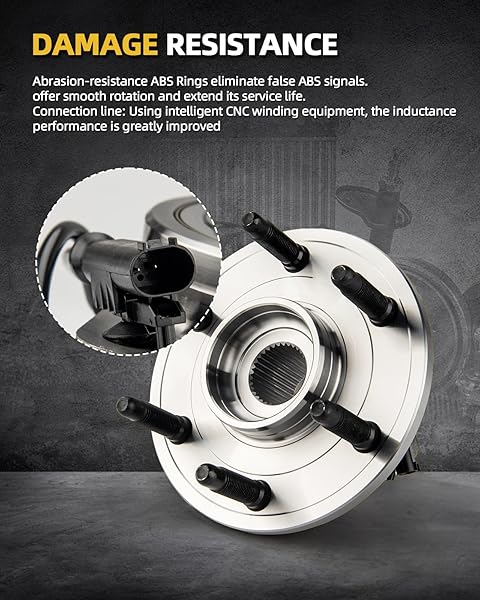 NHSMGT 2X 513196 FRONT WHEEL BEARING HUB COMPATIBLE WITH MERCURY GRAND MARQUIS 03-05, FOR LINCOLN TOWN CAR 2003-2005, FOR FORD CROWN VICTORIA 2003-2005, MARAUDER 2003-2004 WITH ABS 5-LUG