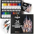 Castle Art Supplies 24 x 12ml Watercolor Paint Set | Value for Adult Artists | Quality, Intense Colors | Just Squeeze the Tube, Mix with Water and Get Creative | In Delightful Presentation Box