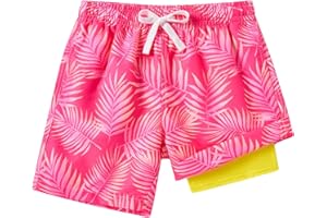 westwolf Boys Swim Trunks with Compression Liner Kids Boxer Briefs Bathing Suit 7-20 Years Old Swimming Shorts Quick Dry
