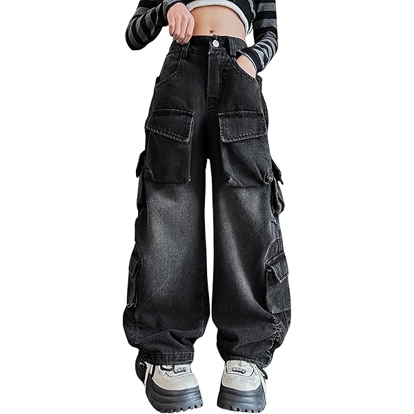 パンツ FLOCKY PRINTED DENIM WIDE-LEG BUGGY PANT フロッキープリントデニムワイドレッグバギーパンツ - ヨーク