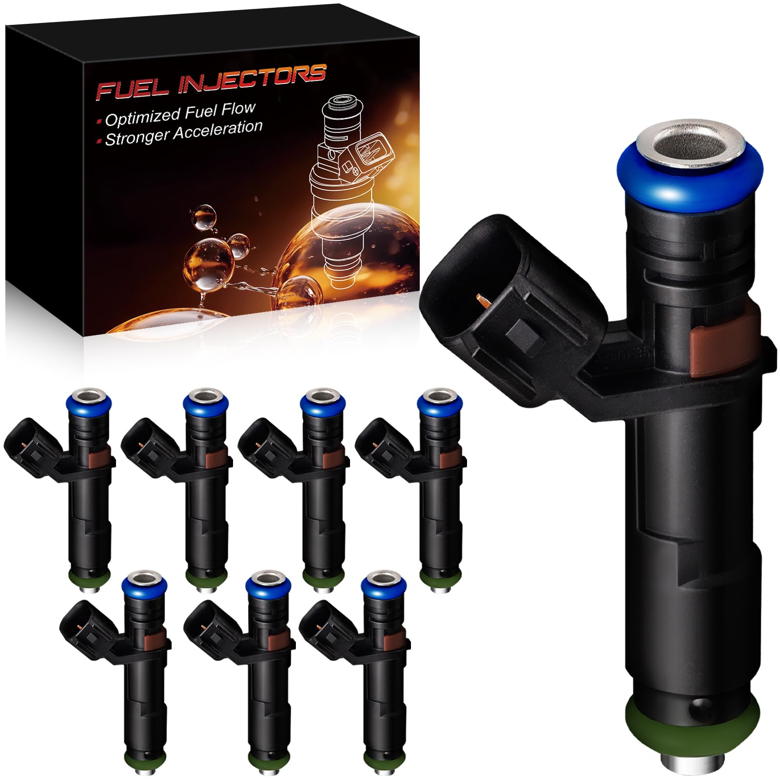 Photo 1 of YZHIDIANF FJ817 High Performance 5.4L Fuel Injectors for:-Ford F150 2005 2006 2007 F250 F350 Super Duty Expedition Lobo, for:-Lincoln Navigator Mark LT Fuel Injectors Set of 8 Replace 5C3Z9F593DA