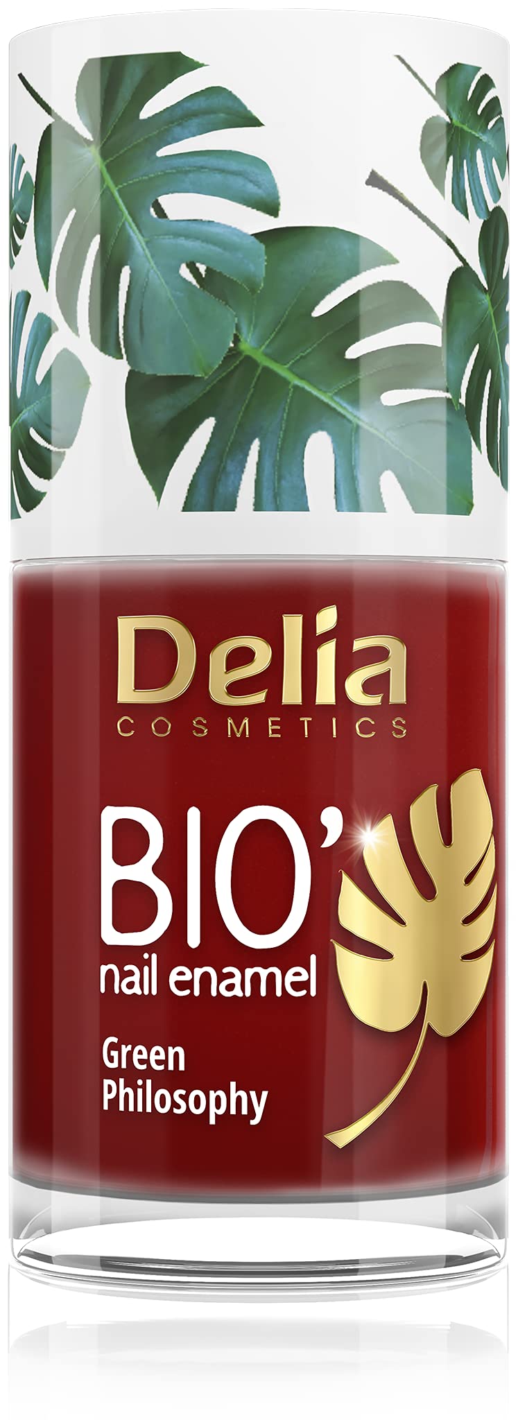 Delia Cosmetics - Bio Green Nail Polish - RED - Vegan Friendly - Perfect Opacity and Shine - Easy and Fast Application - Natural Ingredients - Long Lasting Color up to 6 Days - 11ml