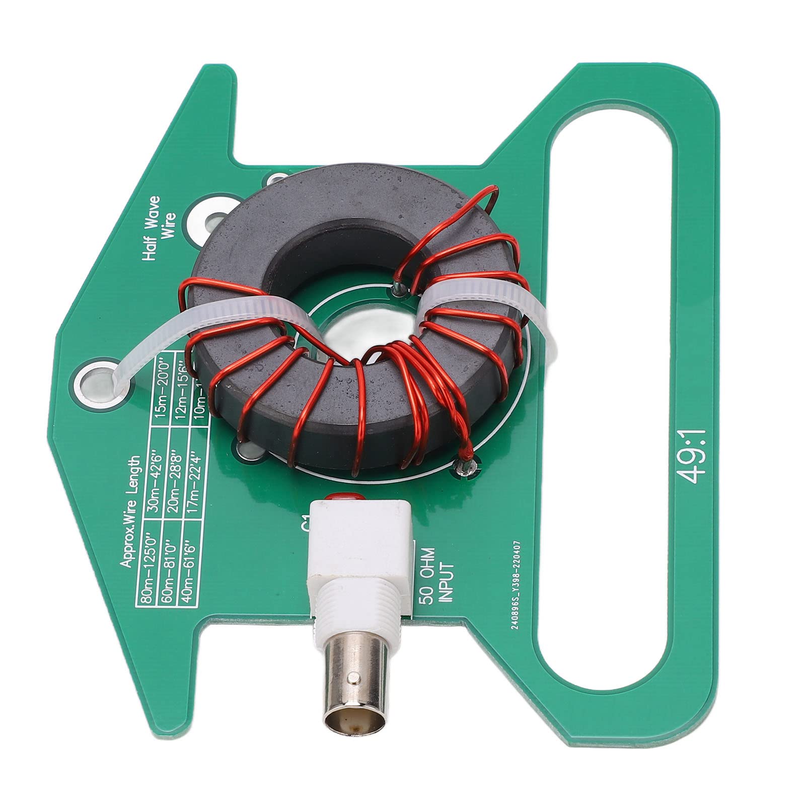 Balun 49:1 PCB Transformer for Shortwave Antenna 5-35MHz No Tuner Needed High Efficiency RF Matching Circuit Wideband Impedance Antenna Tuning