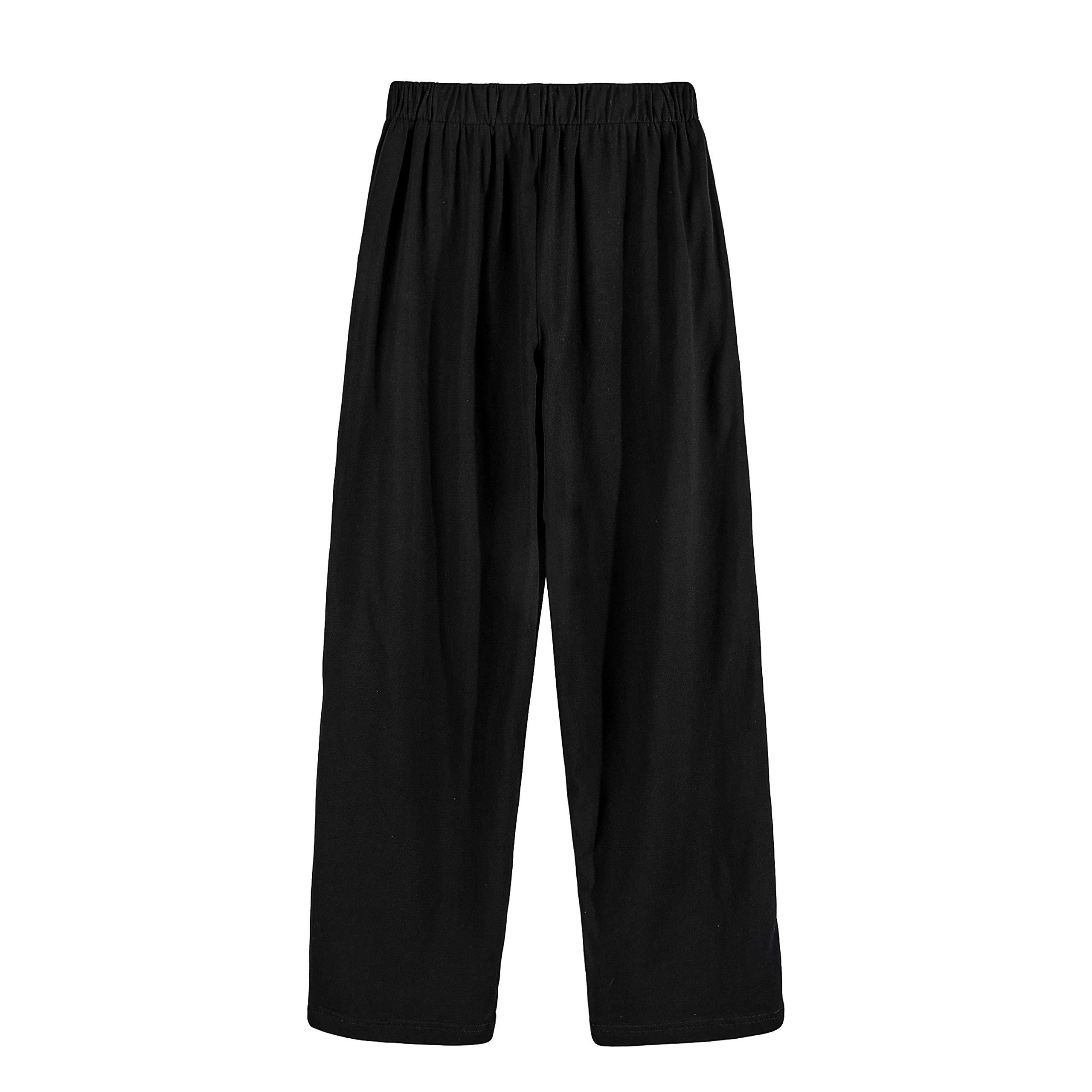 Suntasty Mens Lounge Pants Pyjama Trouser Lounge Wear Plain PJ Bottoms Nightwear(SP1001M/blackXL)