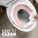 Jool Baby Potty Training Seat with Handles Fits Round & Oval Toilets Pink view 6