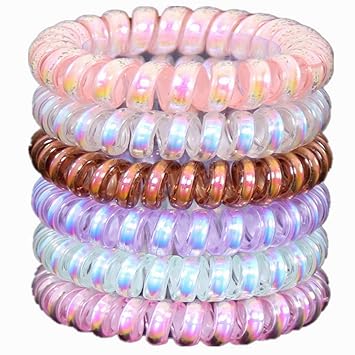 Amazon Com Hodooly 6 Piece Coil Hair Ties Traceless Hair Ties