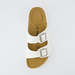 CUSHIONAIRE Women's Lane Cork Footbed Sandal With
