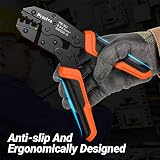 Preciva Insulated Wire Terminal Crimping Tool Kit 0.5-6mm² Ratchet Crimp Plier view 3
