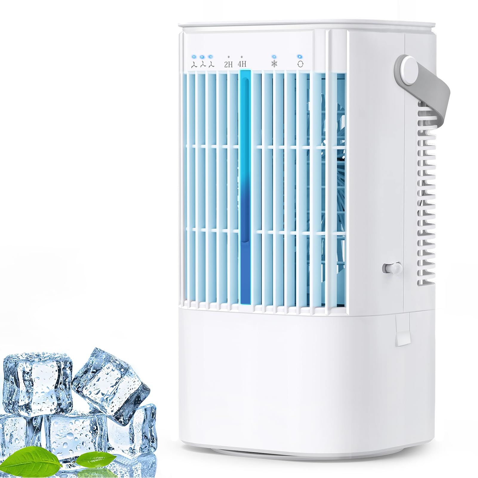 冷風機 冷風扇 強力【2025モデル・節電対策・首振り・USB給電式】超音波式 900ML大容量 小型 10W省エネ 冷風扇風機 卓上クーラー 細かいミスト 氷入れ可 噴霧 扇風機 送風 加湿 冷却 ミニクーラー ミニエアコン コンパクト 3段階風量 切タイマー LEDライト コンパクト 軽量 静音 オフィス 寝室 キャンプ用 熱中症と暑さ対策 (ホワイト, S)商品画像