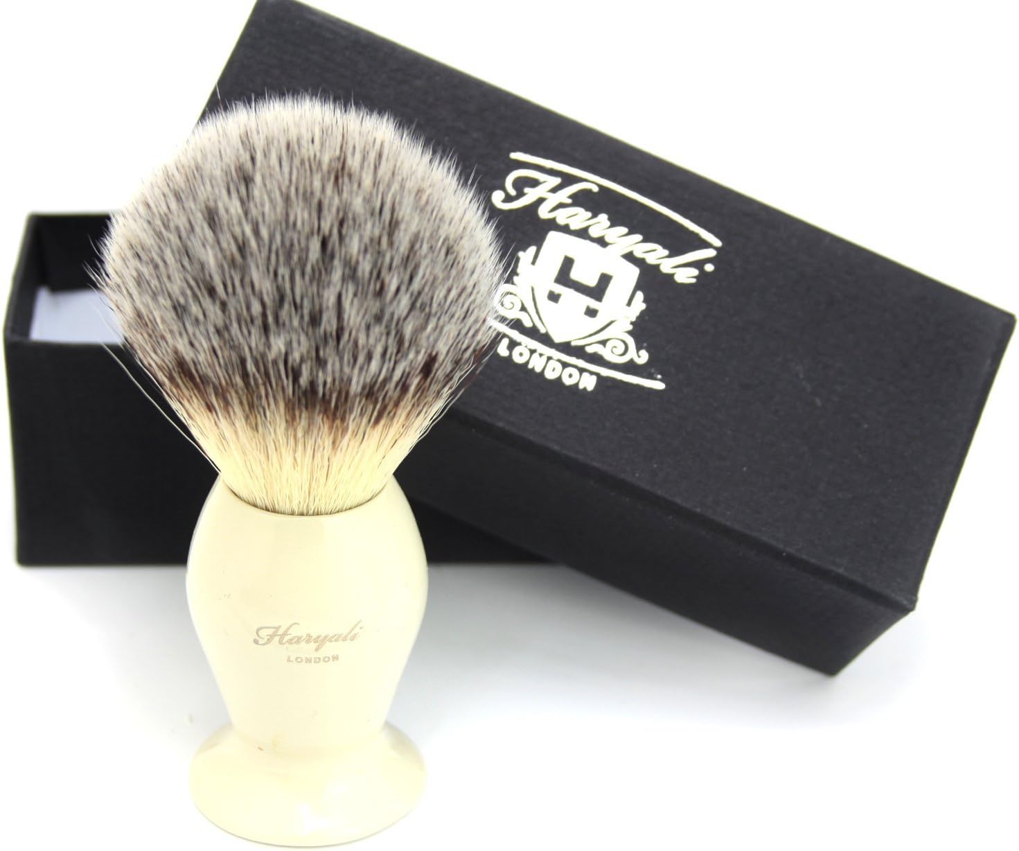Synthetic Hair Shaving Brush with Ivory Colour Handle with Classical Box Presant - Image 4
